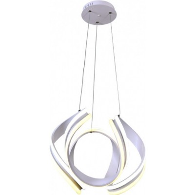 152,95 € Free Shipping | Ceiling lamp 100W Round Shape 100×40 cm. Remote control Acrylic and Metal casting. White Color