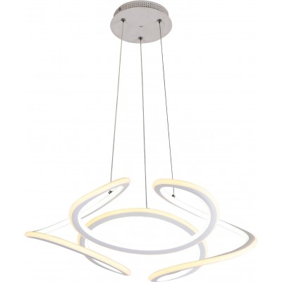 135,95 € Free Shipping | Hanging lamp 125W Round Shape 100×55 cm. Remote control White Color