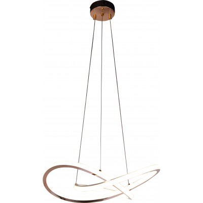 122,95 € Free Shipping | Hanging lamp 168W Round Shape 100×45 cm. Remote control Golden Color