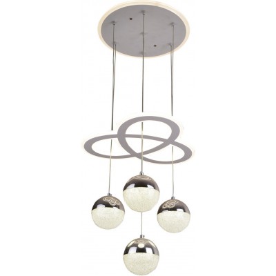 156,95 € Free Shipping | Hanging lamp 263W Round Shape 100×42 cm. Remote control White Color