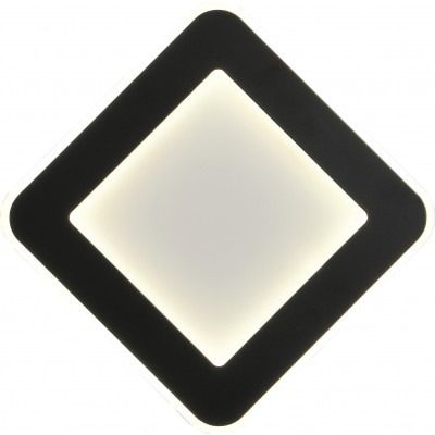 室内壁灯 18W 4000K 中性光. 正方形 形状 15×15 cm. 黑色的 颜色