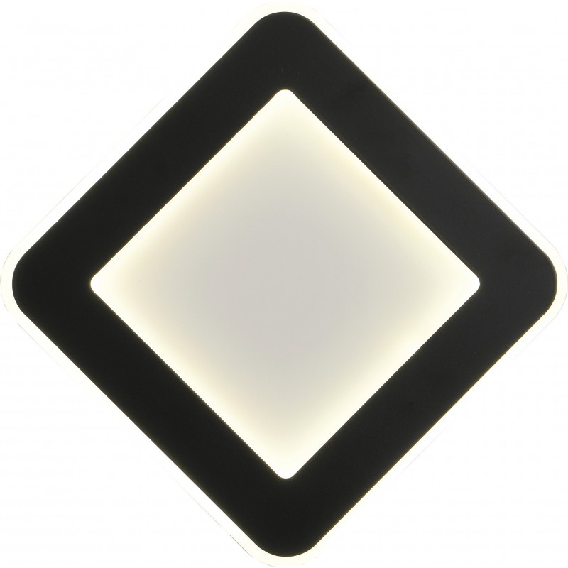 43,95 € Envio grátis | Luz de parede interna 18W 4000K Luz neutra. Forma Quadrado 15×15 cm. Cor preto