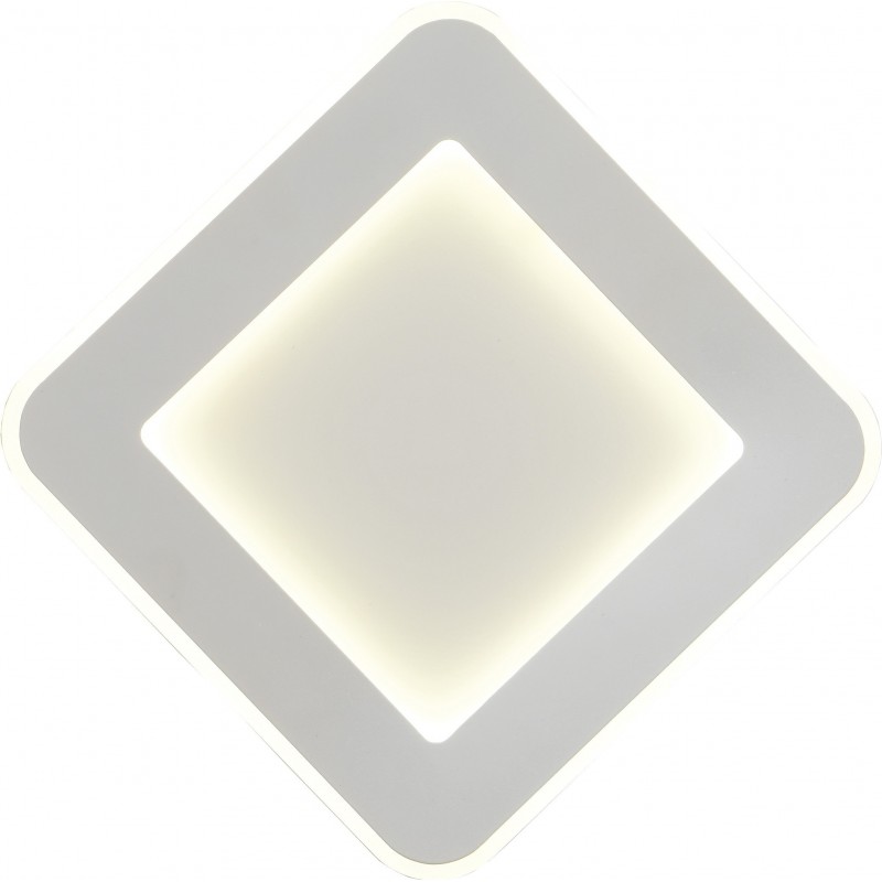 43,95 € Kostenloser Versand | Innenwandleuchte 18W 4000K Neutrales Licht. Quadratische Gestalten 15×15 cm. Weiß Farbe