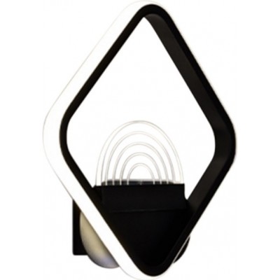 Innenwandleuchte 18W 4000K Neutrales Licht. 23×23 cm. Metall. Schwarz Farbe