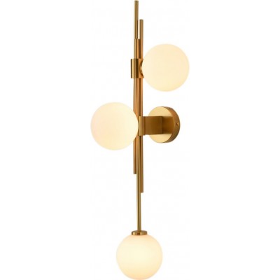 Настенный светильник для дома Квадратный Форма 55×25 cm. Кристалл. Золотой Цвет