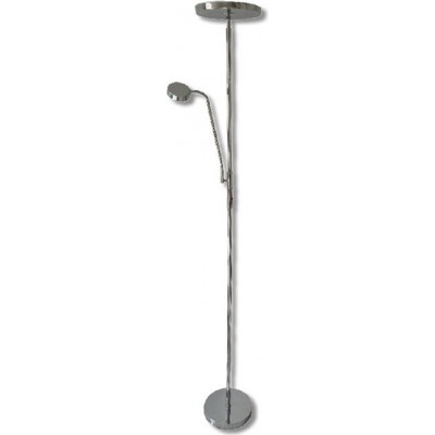 119,95 € Free Shipping | Floor lamp 30W 4000K Neutral light. Extended Shape 180 cm. Hand regulator. Remote control Plated chrome Color