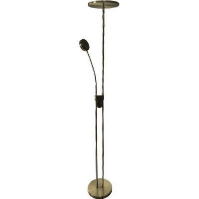 134,95 € Free Shipping | Floor lamp 30W 3000K Warm light. Extended Shape 180 cm. Hand regulator. Remote control Leather. Golden Color