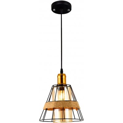 Lampada a sospensione Forma Conica 85×25 cm. Colore marrone