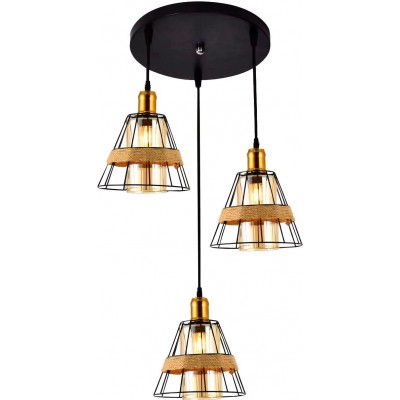93,95 € Free Shipping | Hanging lamp Conical Shape 85×25 cm. Acrylic. Brown Color