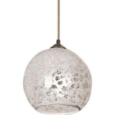 55,95 € Free Shipping | Hanging lamp 60W Spherical Shape Ø 20 cm. Acrylic. White Color