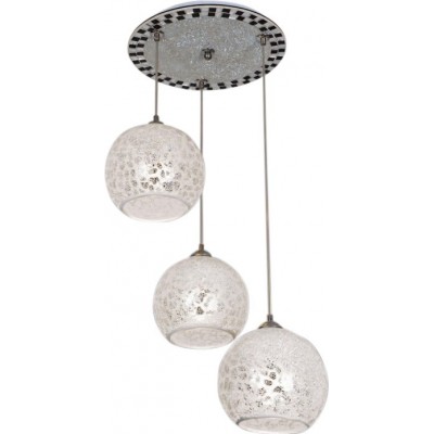 126,95 € Free Shipping | Hanging lamp Ø 20 cm. 3 points of light Acrylic. White Color