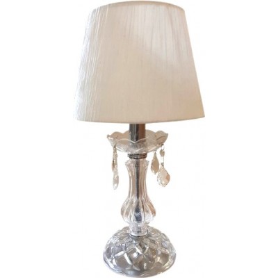 81,95 € Free Shipping | Table lamp Cylindrical Shape 48×22 cm. Crystal and Metal casting