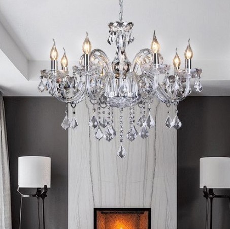 308,95 € Envío gratis | Lámpara de araña 70×52 cm. 8 puntos de luz Cristal