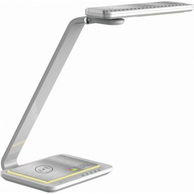 Lámpara de escritorio 8W Forma Alargada 44×43 cm. Carga inalámbrica. Cabezal giratorio Color blanco