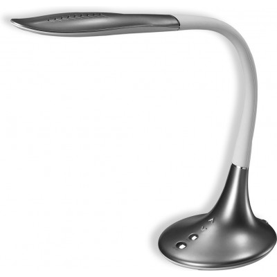 Lampada de escritorio 10W Forma Alongada 40×32 cm. Cor cromado