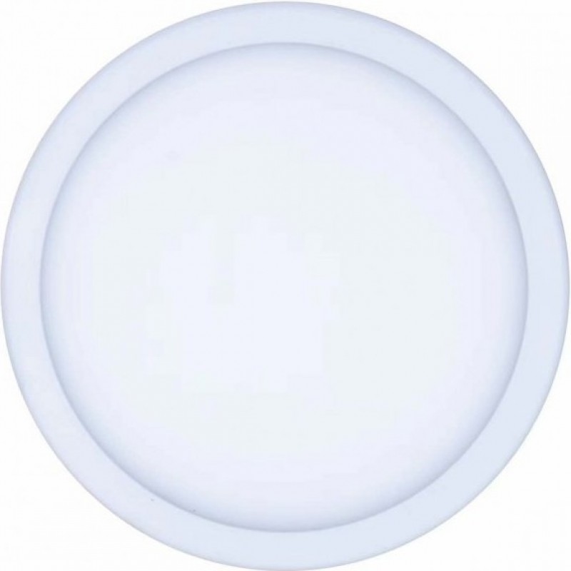 9,95 € Free Shipping | Recessed lighting 15W 3000K Warm light. Round Shape Ø 17 cm. Acrylic and Metal casting. White Color