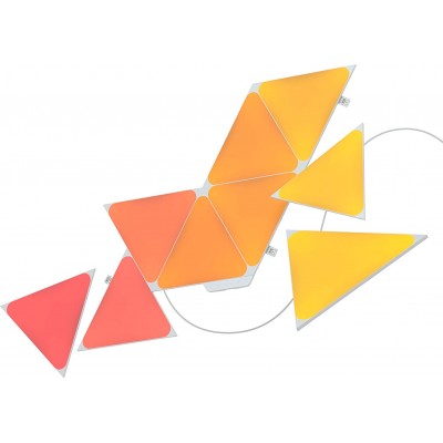 Коробка из 9 единиц Декоративное освещение Треугольный Форма 23×20 cm. Светодиодные модули. Многоцветный RGB. Алекса-совместимый Гостинная, столовая и спальная комната. Современный Стиль. Металл. Апельсин Цвет