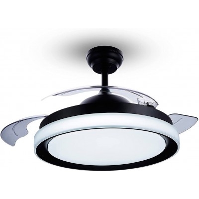 239,95 € Free Shipping | Ceiling fan with light Philips 35W 5000K Neutral light. Round Shape Ø 51 cm. Remote control. LED with adjustable color temperature Living room, dining room and bedroom. Metal casting. White Color