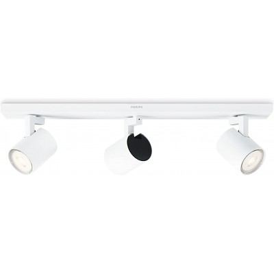 147,95 € Envío gratis | Foco para interior Philips 3W 48×11 cm. Triple foco LED Metal. Color blanco