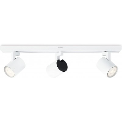 Projecteur d'intérieur Philips 3W 48×11 cm. Spot LED triple Métal. Couleur blanc