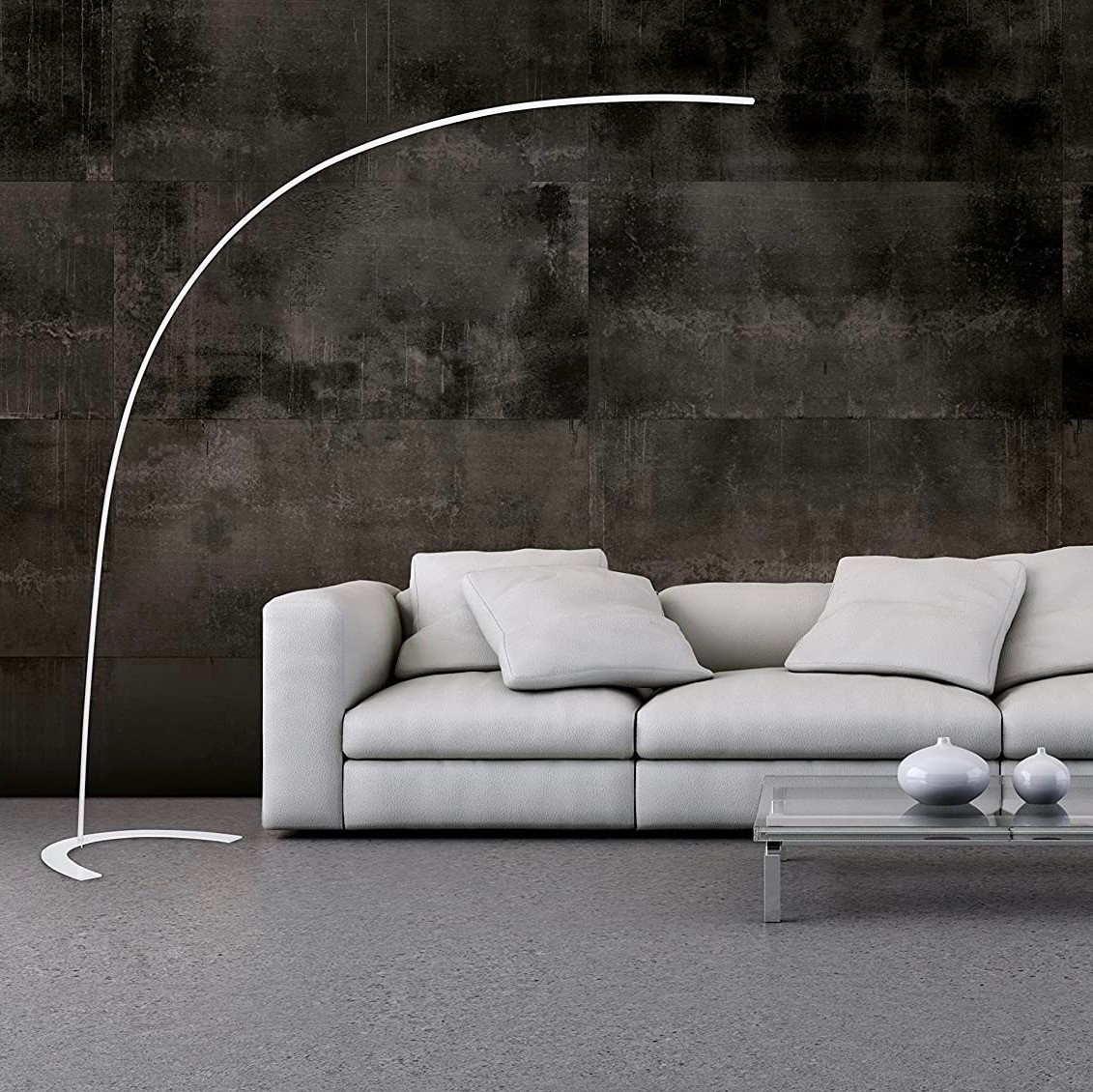 247,95 € Envío gratis | Lámpara de pie Trio 18W 210×65 cm. Pmma. Color blanco