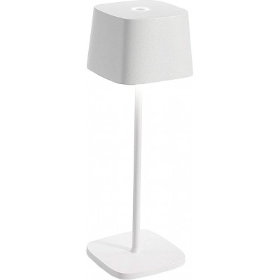 Lámpara de sobremesa 2W Forma Cúbica 35×16 cm. LED regulable. Base de carga por contacto Comedor, dormitorio y vestíbulo. Aluminio. Color blanco