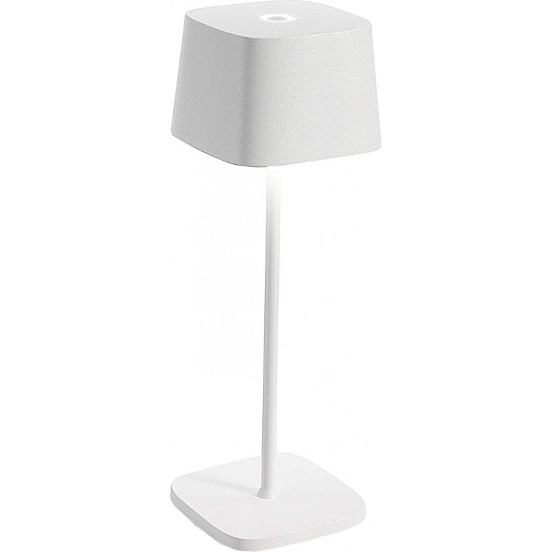 142,95 € Free Shipping | Table lamp 2W Cubic Shape 35×16 cm. Dimmable LED Contact charging base Dining room, bedroom and lobby. Aluminum. White Color