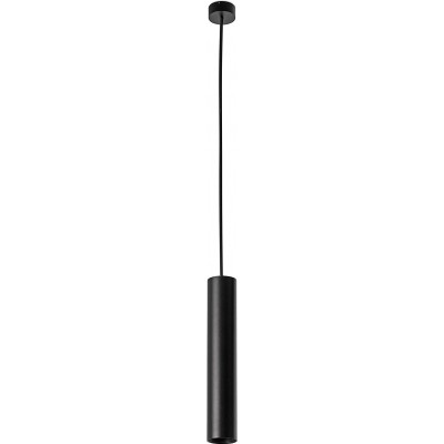 Hanging lamp 8W Cylindrical Shape Ø 6 cm. Living room, dining room and lobby. Modern Style. Aluminum. Black Color