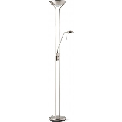 166,95 € Free Shipping | Floor lamp 18W 3000K Warm light. Extended Shape 180×180 cm. Reading aid sconce Dining room, bedroom and lobby. Modern Style. Metal casting. Plated chrome Color