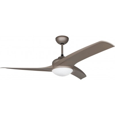 Ceiling fan with light Ø 105 cm. 3 vanes-blades. 3 speeds. Silent. Remote control Dining room, bedroom and lobby. Modern Style. Brown Color