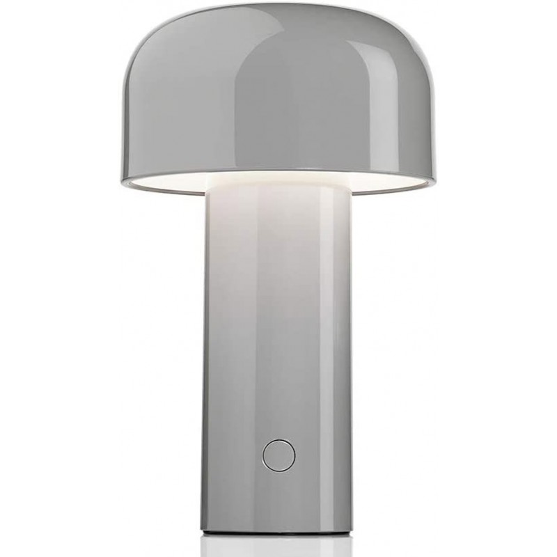 255,95 € Бесплатная доставка | Настольная лампа 3W Цилиндрический Форма 21×13 cm. Включает батарею Гостинная, спальная комната и лобби. Поликарбонат. Серый Цвет