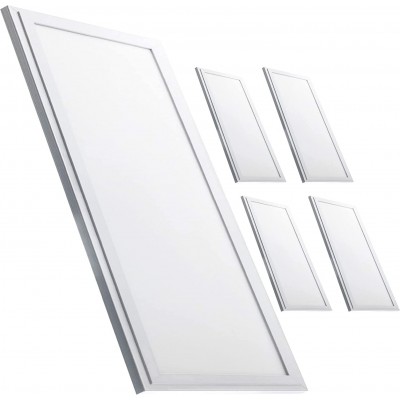 149,95 € Envio grátis | Caixa de 5 unidades Painel de LED 36W LED 4500K Luz neutra. 60×30 cm. LED. Driver incluído Metais. Cor branco