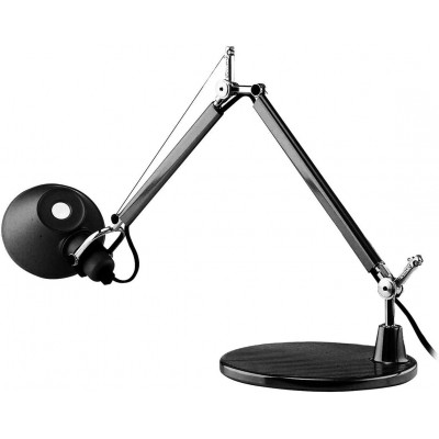 Lámpara de escritorio 46W Forma Redonda 45×37 cm. Articulable Salón, dormitorio y vestíbulo. Aluminio. Color negro
