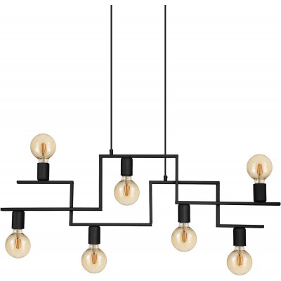 185,95 € Free Shipping | Chandelier Eglo 60W 110×101 cm. Living room, bedroom and lobby. Modern and industrial Style. Steel. Black Color