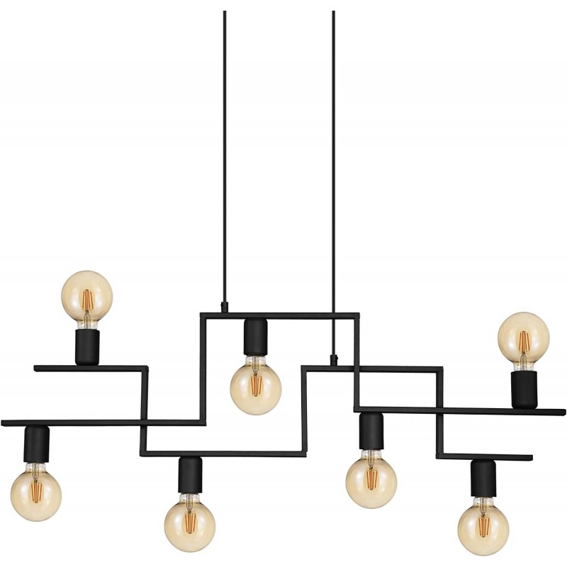 176,95 € Free Shipping | Chandelier Eglo 60W 110×101 cm. Steel. Black Color