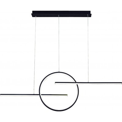 241,95 € Free Shipping | Hanging lamp 150×124 cm. Living room, dining room and bedroom. Modern and cool Style. Steel, Stainless steel and Aluminum. Black Color