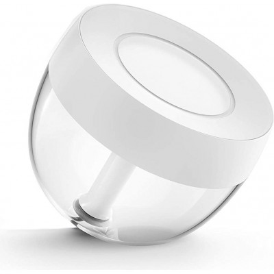Lâmpada de mesa Philips Forma Esférica LED com interruptor de botão inteligente. Alexa e Google Home Sala de estar, sala de jantar e quarto. Alumínio. Cor branco
