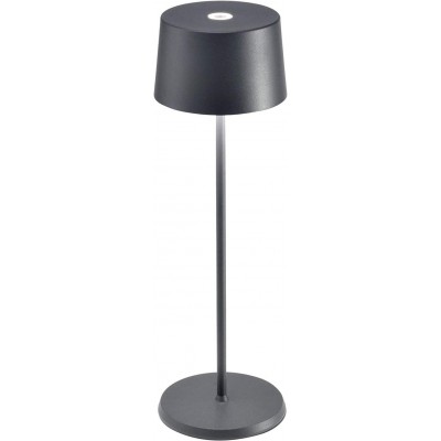147,95 € Free Shipping | Outdoor lamp 2W Conical Shape 35×11 cm. Contact charging base Terrace, garden and public space. Aluminum. Gray Color