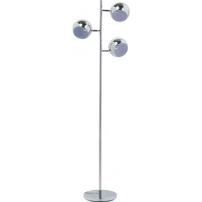 159,95 € Spedizione Gratuita | Lampada da pavimento 151×40 cm. Tripla messa a fuoco Acciaio. Colore argento