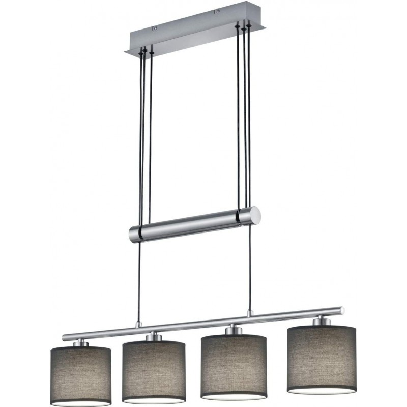 188,95 € Spedizione Gratuita | Lampada a sospensione Trio 40W 3000K Luce calda. 150×77 cm. 4 punti luce Metallo. Colore nichel