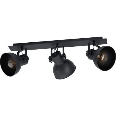 154,95 € Spedizione Gratuita | Faretto da interno Eglo 40W Triplo faretto orientabile Acciaio. Colore nero