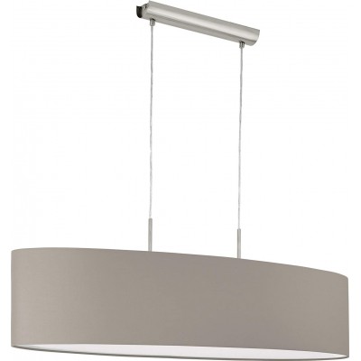 Lámpara colgante Eglo 60W Forma Ovalada 110×100 cm. Salón, comedor y dormitorio. Estilo moderno. Color gris
