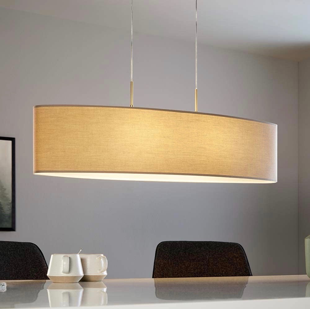135,95 € Бесплатная доставка | Подвесной светильник Eglo 60W 110×100 cm. Серый Цвет