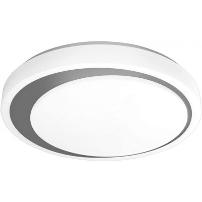 179,95 € Free Shipping | Indoor ceiling light 32W 3000K Warm light. Round Shape 48×48 cm. LED. Alexa and Google Home Living room, dining room and bedroom. Acrylic and Aluminum. White Color