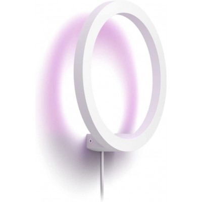 屋内ウォールライト Philips 20W 円形 形状 26×26 cm. 調光可能な LEDアレクサとグーグルホーム ダイニングルーム, ベッドルーム そして ロビー. モダン スタイル. 金属. 白い カラー
