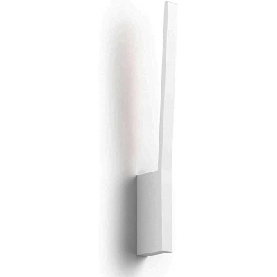 Aplique de pared interior Philips 56×11 cm. LED Bluetooth. Alexa y Google Home Aluminio y pmma. Color blanco