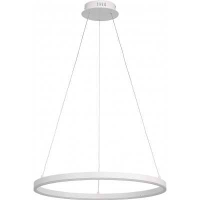 Lampe à suspension 40W Façonner Ronde 150×60 cm. Salle, salle à manger et hall. Style moderne. PMMA. Couleur blanc