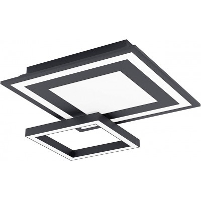 256,95 € Spedizione Gratuita | Lampada da soffitto Eglo 20W 45×45 cm. Doppio faretto LED RGB Multicolor Acciaio e pmma. Colore bianca