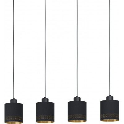 169,95 € Free Shipping | Hanging lamp Eglo 110×94 cm. 4 spotlights Steel. Black Color