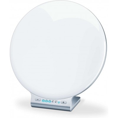 台灯 圆形的 形状 34×31 cm. 手机APP控制 客厅, 饭厅 和 卧室. 水晶. 白色的 颜色